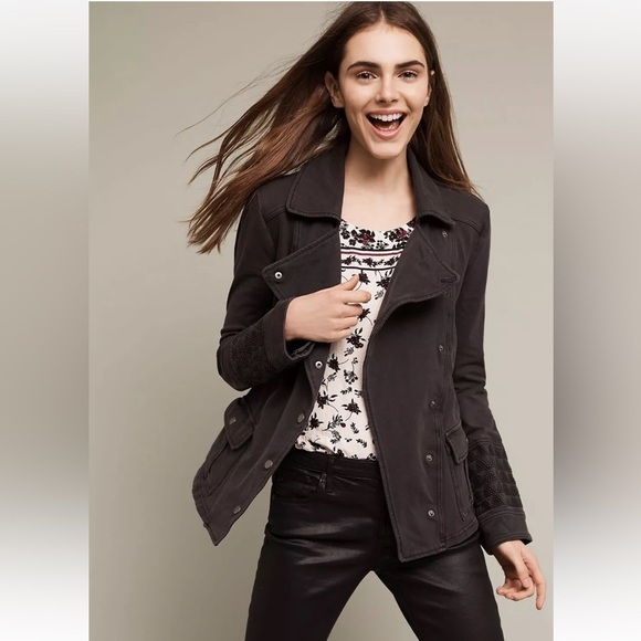 Anthropologie Hei Hei Cadre Knit Military Jacket Size Small - Picture 3 of 13